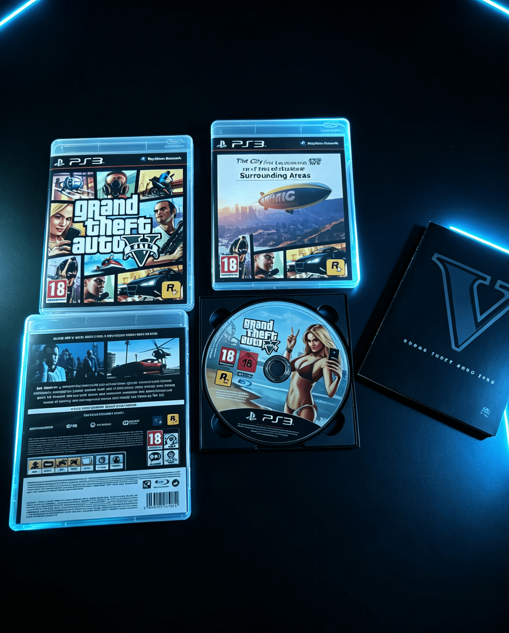 Grand Theft Auto V GTA 5 | Sony PlayStation 3 PS3 | Complete with Manual & Map | PAL UK - GameTech Hub